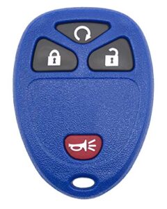 replacement key fob cover case fit for 2007 2008 2009-2016 chevy gmc pontiac saturn suzuki cadillac buick keyless entry remote key fob (blue, 4 buttons)