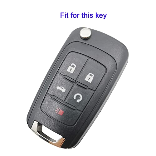 Guibuhuse Premium Soft TPU Key Fob Cover Protector for Chevy Chevrolet Equinox Camaro Cruze Malibu Sonic Aveo Orlando Buick GMC Terrain Accessories