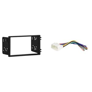 metra 95-7863 honda element double din kit 2003-up & scosche ha08b compatible with select 1998-11 honda power/speaker connector/wire harness for aftermarket stereo installation