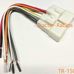 KIOTI Radio Wire Pigtail Harness Part # TR-1500 NX RX DK CK Connector CD In Dash Stereo Plug Orange Tractor