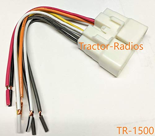 KIOTI Radio Wire Pigtail Harness Part # TR-1500 NX RX DK CK Connector CD In Dash Stereo Plug Orange Tractor