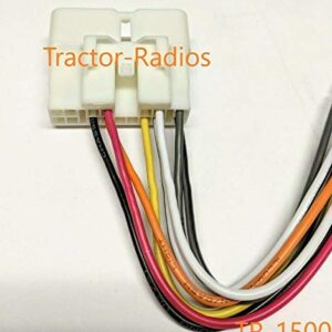 KIOTI Radio Wire Pigtail Harness Part # TR-1500 NX RX DK CK Connector CD In Dash Stereo Plug Orange Tractor