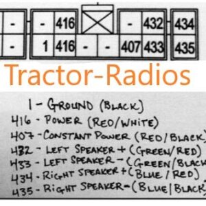 KIOTI Radio Wire Pigtail Harness Part # TR-1500 NX RX DK CK Connector CD In Dash Stereo Plug Orange Tractor