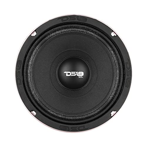 DS18 PRO-EXL88 Loudspeaker - 8", Midrange, Red Aluminum Basket, 800W Max, 400W RMS, 8 Ohms, Ferrite Magnet - for The People Who Live and Breathe Car Audio (1 Speaker)