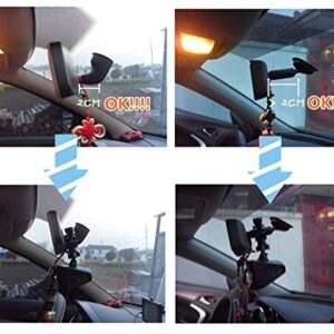 iSaddle CH214 Car Rearview Mirror Mount Holder Bicycle Handlebar Mount Holder for GPS in Dash Camera Car DVR Recorder DOD PAPOAGO HP Yi Blackbox