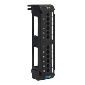icc cat6 vertical patch panel with 12 ports