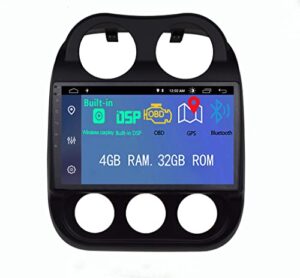 car stereo radio for jeep patriot compass 2010-2016 built-in wireless carplay fm bluetooth wifi swc mirror link gps 4g ram 32 grom