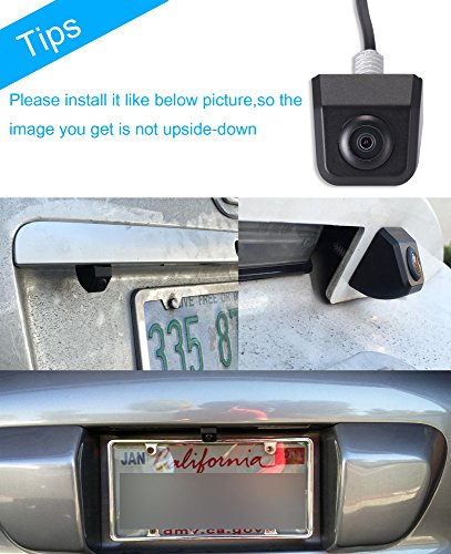 Front/Side/Rear View Camera,Chuanganzhuo Universal Normal Image Car Reverse Front/Side/Rear View Bakcup Camera for All Car,Black