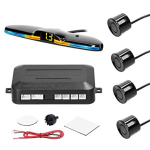 goolrc car parking sensor rear reversing radars system with 4 parking sensors led light distance display warning buzzer distance detection