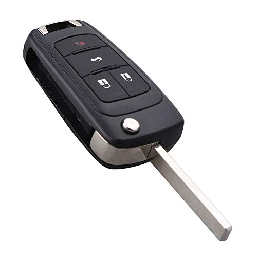 Flip Car Key Fob Replacement Keyless Entry Remote fits 2010-2017 Buick Allure Encore Lacrosse Regal Verano/Chevy Camaro Cruze Equinox Impala Malibu Sonic/GMC Terrain (OHT01060512)-2 Pack