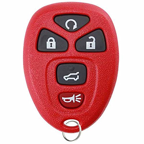 KeylessOption Keyless Entry Remote Control Car Key Fob Replacement for 15913415 -Red