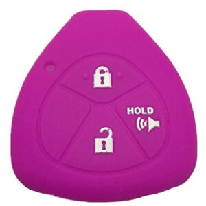 Rpkey Silicone Keyless Entry Remote Control Key Fob Cover Case protector Replacement Fit For Toyota 4Runner Corolla Matrix RAV4 Venza Yaris Pontiac Vibe Scion iQ tC xB xD HYQ12BBY MOZB41TG （Violet）