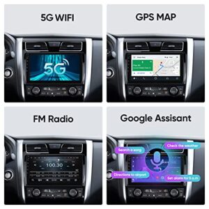 10 Inch 5G WiFi (2G Ram 32G ROM) 8 Core Car Stereo Radio for Nissan Teana 2013-2015 with Carplay Android Auto,Android 10 GPS Navigation Support 48EQ Mirroring Airplay Rear Backup 1080P SWC