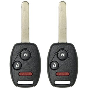 keyless2go replacement for keyless entry remote key for 3 button oucg8d-380h-a and 35111-shj-305 (2 pack)