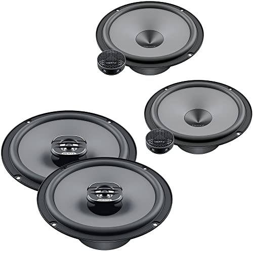 HERTZ One Pair of K-165 UNO Series 6.5" 2-Way Component Speakers and One Pair X 165 UNO Series 6.5" Coaxial Speakers