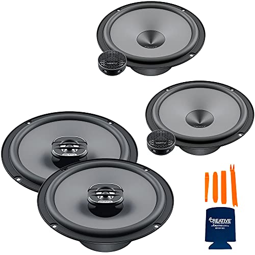 HERTZ One Pair of K-165 UNO Series 6.5" 2-Way Component Speakers and One Pair X 165 UNO Series 6.5" Coaxial Speakers