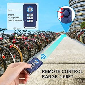 WSDCAM 113dB Bike Alarm Catalytic Converter Alarm Wireless Anti Theft Vibration Motion Sensor Vehicle Security Alarm System Waterproof Motorcycle Alarm Bicycle Alarm with Remote (NO Heat Resistance)
