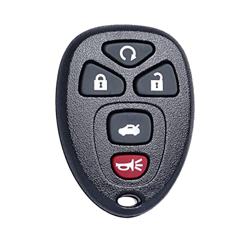 Remote Key Fob Replacement Fits for Chevy Impala 2006 2007 2008 2009 2010 2011 2012 2013 Cadillac DTS Buick Lucerne Chevrolet Monte Carlo Keyless Entry Remote Start Control OUC60270 OUC60221 Set of 1