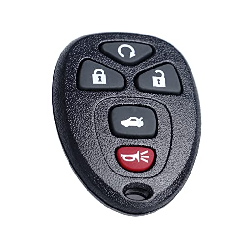 Remote Key Fob Replacement Fits for Chevy Impala 2006 2007 2008 2009 2010 2011 2012 2013 Cadillac DTS Buick Lucerne Chevrolet Monte Carlo Keyless Entry Remote Start Control OUC60270 OUC60221 Set of 1