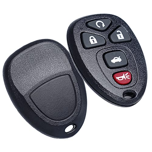 Remote Key Fob Replacement Fits for Chevy Impala 2006 2007 2008 2009 2010 2011 2012 2013 Cadillac DTS Buick Lucerne Chevrolet Monte Carlo Keyless Entry Remote Start Control OUC60270 OUC60221 Set of 1