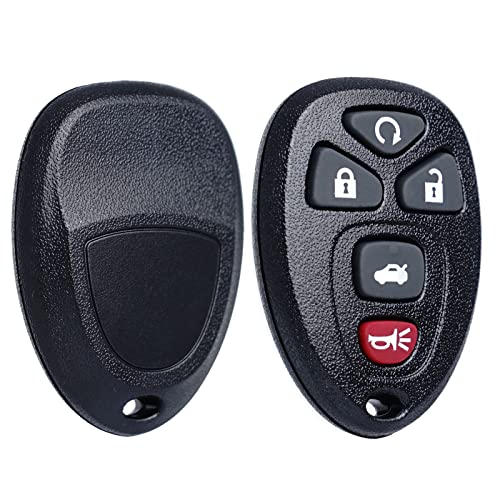 Remote Key Fob Replacement Fits for Chevy Impala 2006 2007 2008 2009 2010 2011 2012 2013 Cadillac DTS Buick Lucerne Chevrolet Monte Carlo Keyless Entry Remote Start Control OUC60270 OUC60221 Set of 1