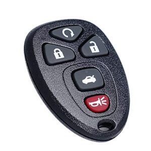 Remote Key Fob Replacement Fits for Chevy Impala 2006 2007 2008 2009 2010 2011 2012 2013 Cadillac DTS Buick Lucerne Chevrolet Monte Carlo Keyless Entry Remote Start Control OUC60270 OUC60221 Set of 1