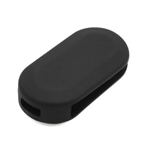 uxcell 3 Button Car Remote Key Cover Case Protective Replacement Black Silicone for Fiat 500 Viaggio Ottimo Tipo