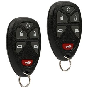 car key fob keyless entry remote fits 2005-2009 chevy uplander / 2005-2007 buick terraza / 2005-2009 pontiac montana / 2005-2007 saturn relay (15114376), set of 2