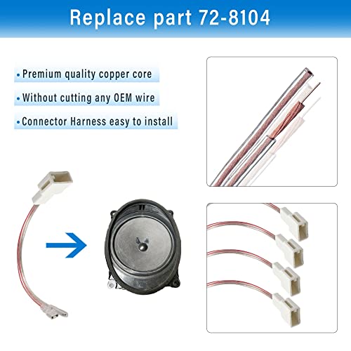 NuIth 72-8104 Speaker Wiring Harness Adapters for Toyota 2000-2015 Camry 4Runner Tundra FJ Cruiser, Subaru WRX STI 2012-2019 Aftermarket Front Rear Door Speaker Connector 4 PCS