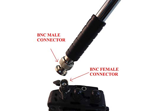 Anteenna TW-999BNC BNC Male Handheld Antenna Scanner Antenna (20-1300MHz) with BNC Male Connector for Scanner Radio and Frequency Counters