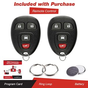 KeylessOption Keyless Entry Remote Car Key Fob Replacement for Chevy Express Savana (Pack of 2)