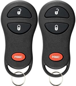 keylessoption keyless entry remote control car key fob replacement for gq43vt17t, 04686481 (pack of 2)