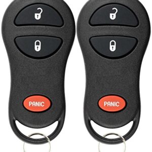 KeylessOption Keyless Entry Remote Control Car Key Fob Replacement for GQ43VT17T, 04686481 (Pack of 2)