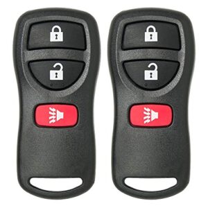 keyless2go replacement for keyless entry remote car key fob 3 button kbrastu15-2 pack