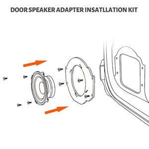 NuIth Car Speaker Adapter Bracket Speaker Wiring Harness Kit Compatible with Honda Civic Accord CRV 2008-2020, Acura 2005-2019 Aftermarket Front Rear Door 6.5 Inch Speaker Connector Cable Mount