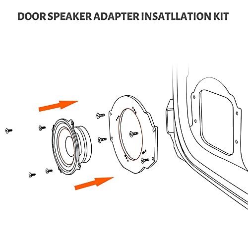 NuIth Car Speaker Adapter Bracket Speaker Wiring Harness Kit Compatible with Honda Civic Accord CRV 2008-2020, Acura 2005-2019 Aftermarket Front Rear Door 6.5 Inch Speaker Connector Cable Mount