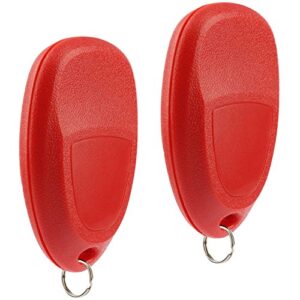 Key Fob Keyless Entry Remote fits Chevy Impala Monte Carlo/Cadillac DTS/Buick Lucerne 2006 2007 2008 2009 2010 2011 2012 2013 (Red), Set of 2