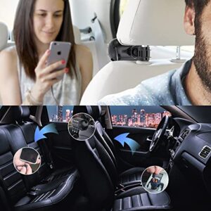 Multi Car Retractable Backseat 3 in 1 Car Charging Station Box Compatible with All Phones | iPhone | Samsung | Android | Share Ride Customer Charging Dock Attach to Headrest