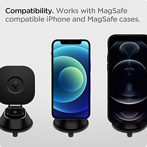 Spigen OneTap Pro Designed for Magsafe Fast Wireless Car Charger Mount (Magnetically Levitate & Fast Charge iPhone 14, 13,12 Models Even The Max Model)