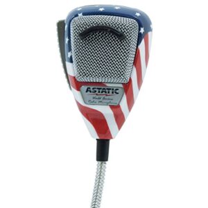 astatic 302-10309 stars n’ stripes noise canceling 4-pin cb microphone