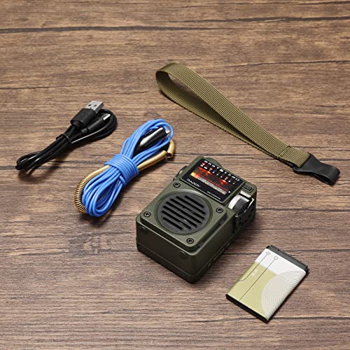 Raddy RF750 Portable Shortwave Radio AM/FM/SW/WB Receiver with Bluetooth and NOAA Alerts - Pocket Retro Mini Radio Rechargeable, w/ 9.85 Ft Wire Antenna