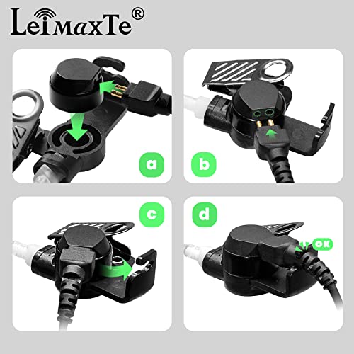 LEIMAXTE XPR 7550 Earpiece for Motorola XPR 6350 6550 XPR 7350 7550e Two Way Radio Walkie Talkie Headset with Acoustic Tube and PTT Mic