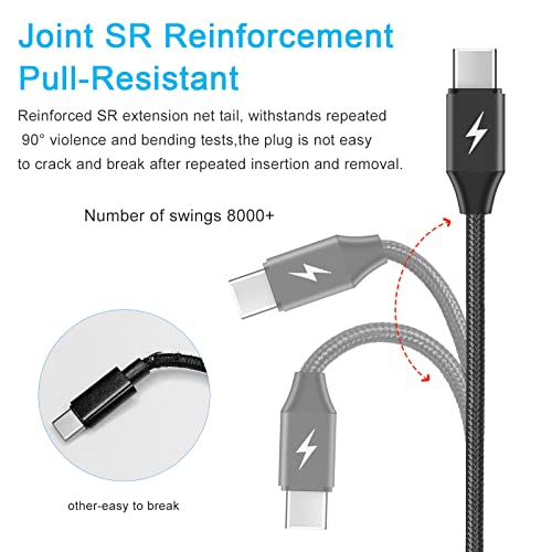 LHJRY 2Pack Multi Charging Cable Multiple Charger Cord 6.6ft 4 in 1 Universal USB Charge Cord USB to Type-C/Micro USB Fast Charging Cord Compatible Cell Phones and More