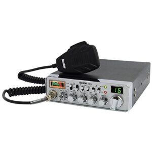 RoadKing RKCBCLASSIC 40 Channel Classic CB Radio with Large Digital Display and Illuminated SWR/RF Meter, Grey