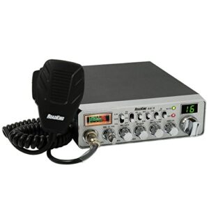 RoadKing RKCBCLASSIC 40 Channel Classic CB Radio with Large Digital Display and Illuminated SWR/RF Meter, Grey