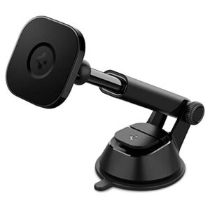 spigen onetap designed for magsafe car mount window & dashboard compatible with iphone 14, 13, 12 models (magnetically levitate iphone 14,13,12 models even the max model)