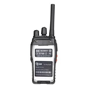 TIDRADIO TD-V2 Two Way Radio Rechargeable 2 Way Radio VOX Long Range 2-Way Radios Walkie Talkies for Adults with Secret Service Earpiece (10 Radio)