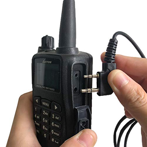 Walkie Talkie Earpiece with Mic for BaoFeng Radio Retevis Headset for Baofeng UV-5R BF-888S Arcshell Retevis H-777 RT21 RT22 Kenwood 2 Way Radio by LUITON (10 Pack)