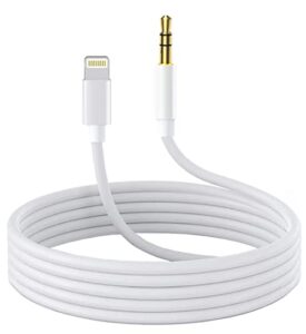 wahbite lightning to 3.5mm audio cable compatible with iphone 13/12/11/xr/xs/x/8/7/6 plus/se 2, ipad