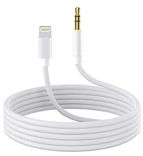 Wahbite Lightning to 3.5mm Audio Cable Compatible with iPhone 13/12/11/XR/XS/X/8/7/6 Plus/SE 2, iPad